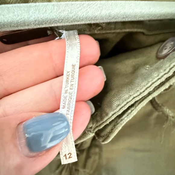 Free People Chino Maxi Skirt Olive Green 12 - Picture 4 of 4